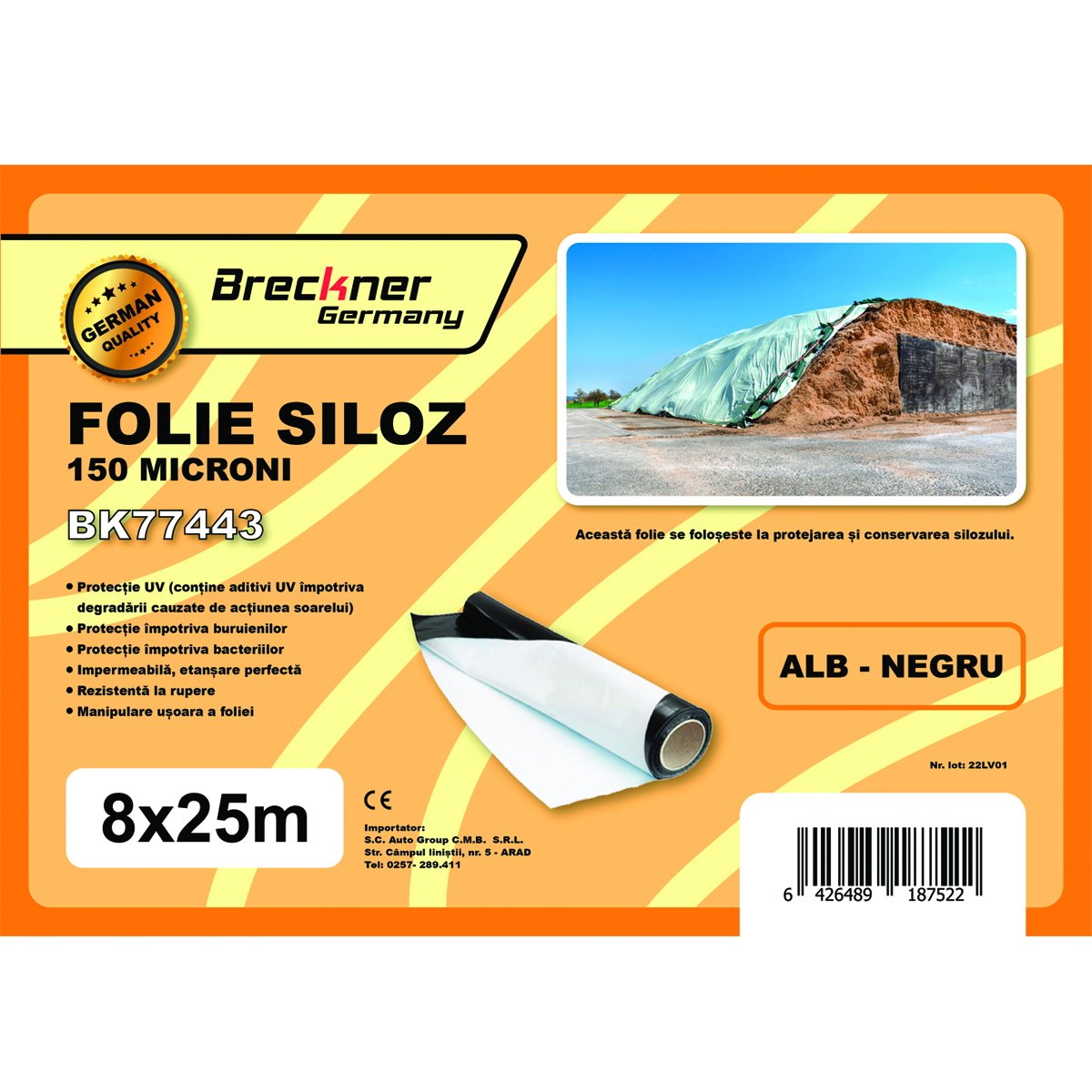 Folie siloz 8x25 m 150 microni Breckner Germany